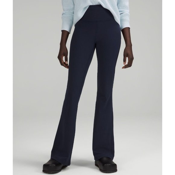 Lululemon High Rise Groove Flared Pants Nulu True Navy 4 - Picture 1 of 9